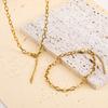 1pc 5pcs Necklace Bracelet Sets Stainless Steel 4mm Frame Link Chain Lobster Clasp Women Jewelry Making Handmade Birthday Gifts