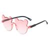 1/12 Pairs Cute Bear Shaped Sunglasses for Children  New Fashion Rimless Multi-color Decor Shades Stylish Design Sun Glasses