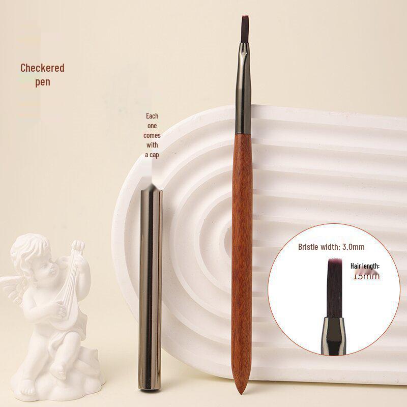 Rosewood Ultra-Fine Nail Art Pen - Long Liner for Flowers, Plaid, Gradient Gel Polish