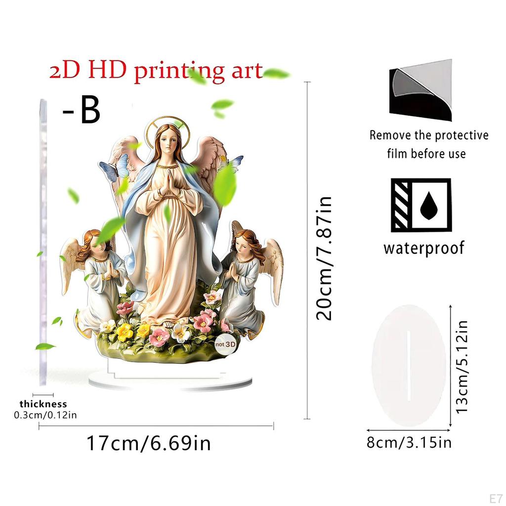 2D Acrylic Sign Holy Family Ornament Scene Layout DIY Crafting Religious Christmas Decor Tabletop
