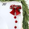 Flocked Christmas Bell Ornaments Nordic Velvet Ornament, Hanging Bells for Lanyard Pendants Tree Door Window Decor, Festive Holiday Home Decoration