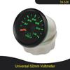 Boat Truck Universal 52mm 8-16V 18-32V Voltmeter Voltage Volt Gauge with 8 Colors Backlight for Motorcycle Vehicle Car