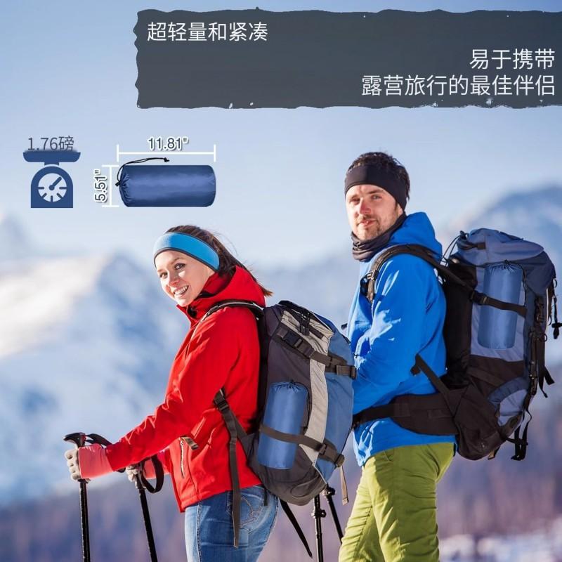 Portable Folding Camping Air Bed With Foot Pump Inflatable Sleeping Pad Outdoor Hiking Backpacking Single Or Double Use
