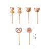 6/8Pcs Cartoon Bear Squirrel Shape Fruit Fork for Toddler Lunches Decorative Food Picks Reusable Lunch Box Toothpick Set Decor