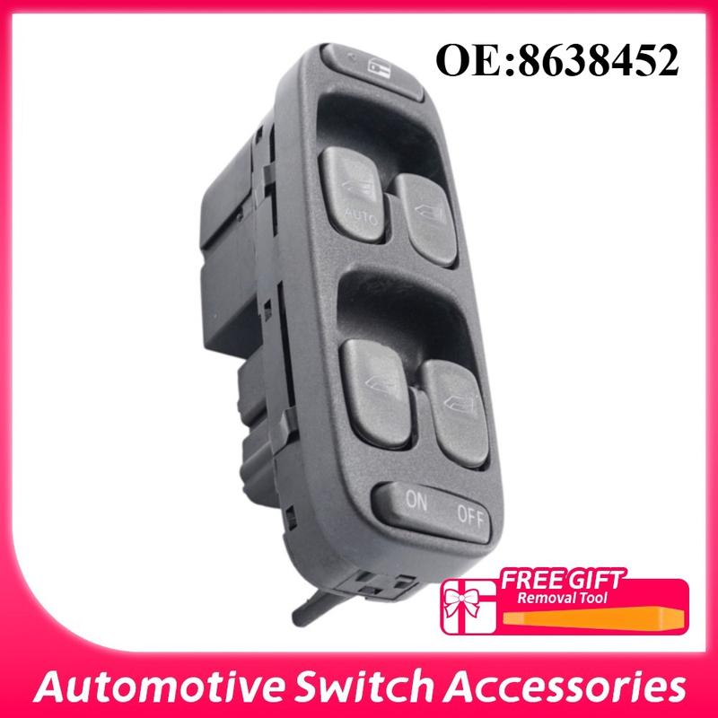 8638452 For Volvo V70 S70 XC70 1998 1999 2000 Front Left Electric Power Window Control Master Switch Button Car 9472276
