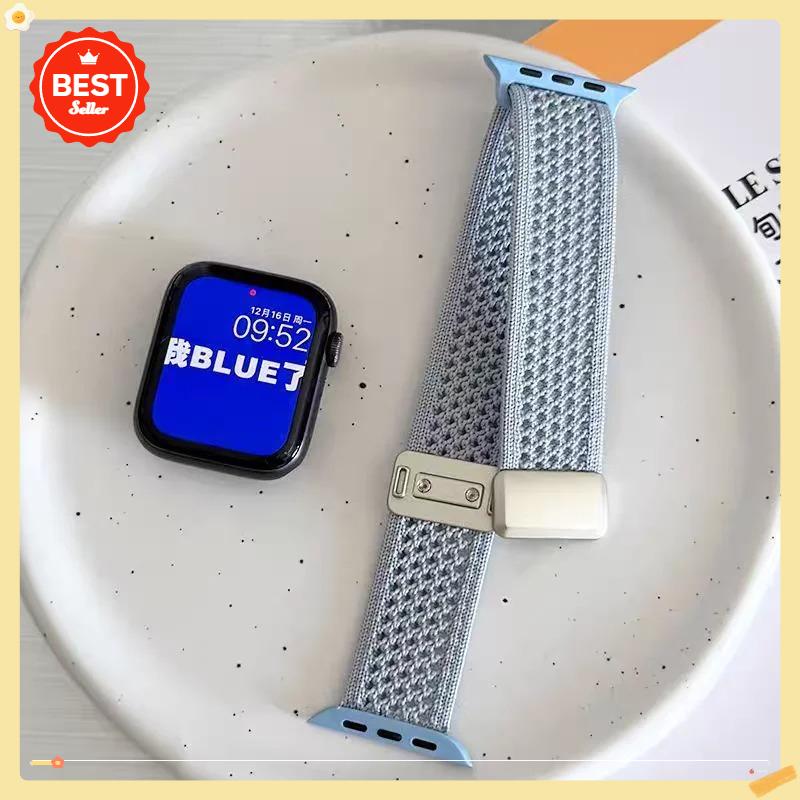 Magnetic Strap For Apple Watch Ultra 3 2 Bands 49mm 44mm 40mm 41mm 45mm 42mm 46mm Nylon Bracelet IWatch 11 10 9 8 7 6 5 4 SE 3