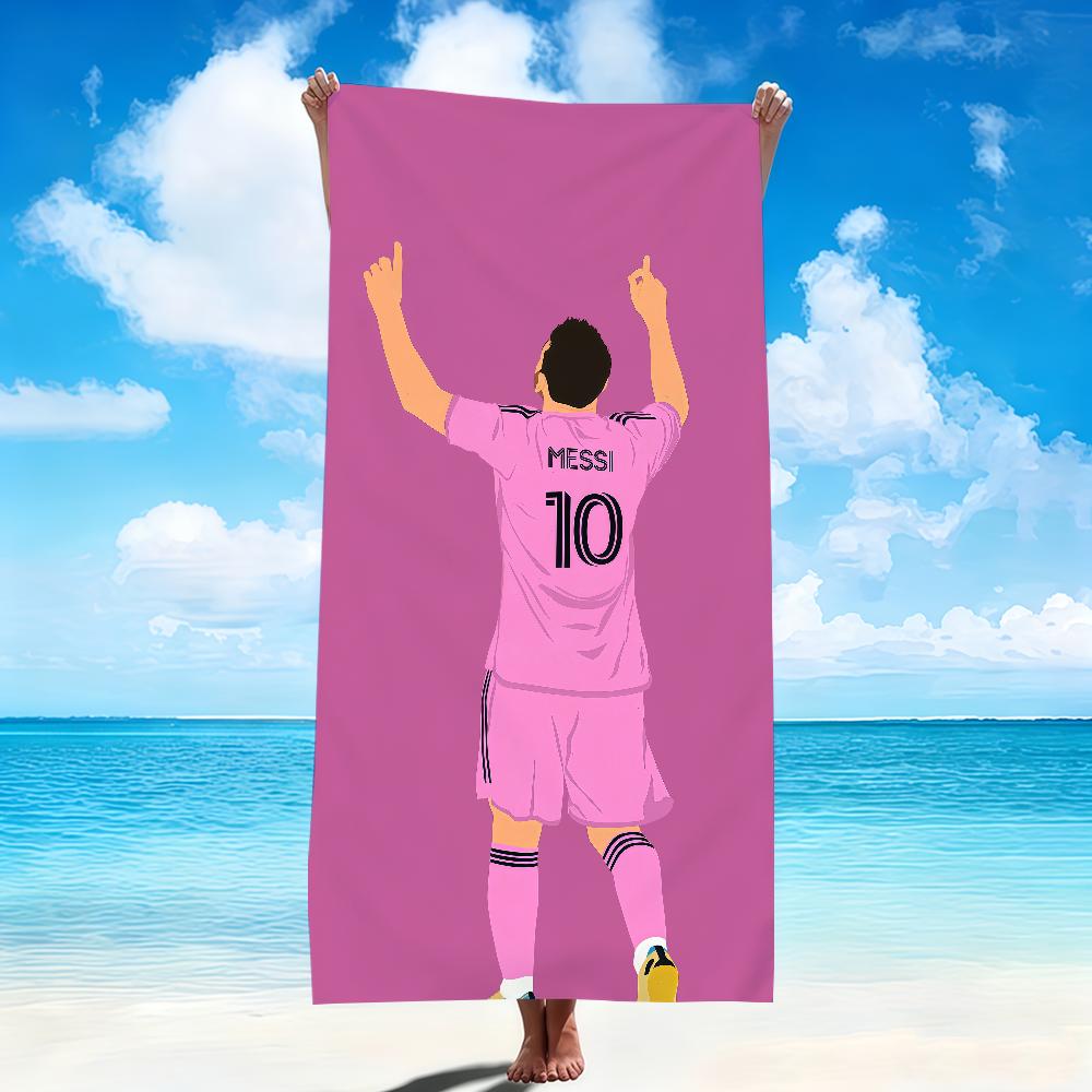 Fashion Cool Fc Art Number 10 M-M-MessiS Soft Printed Beach Towels Towel Swim Summer Holiday Vacation Bathing Pool Camp Gift