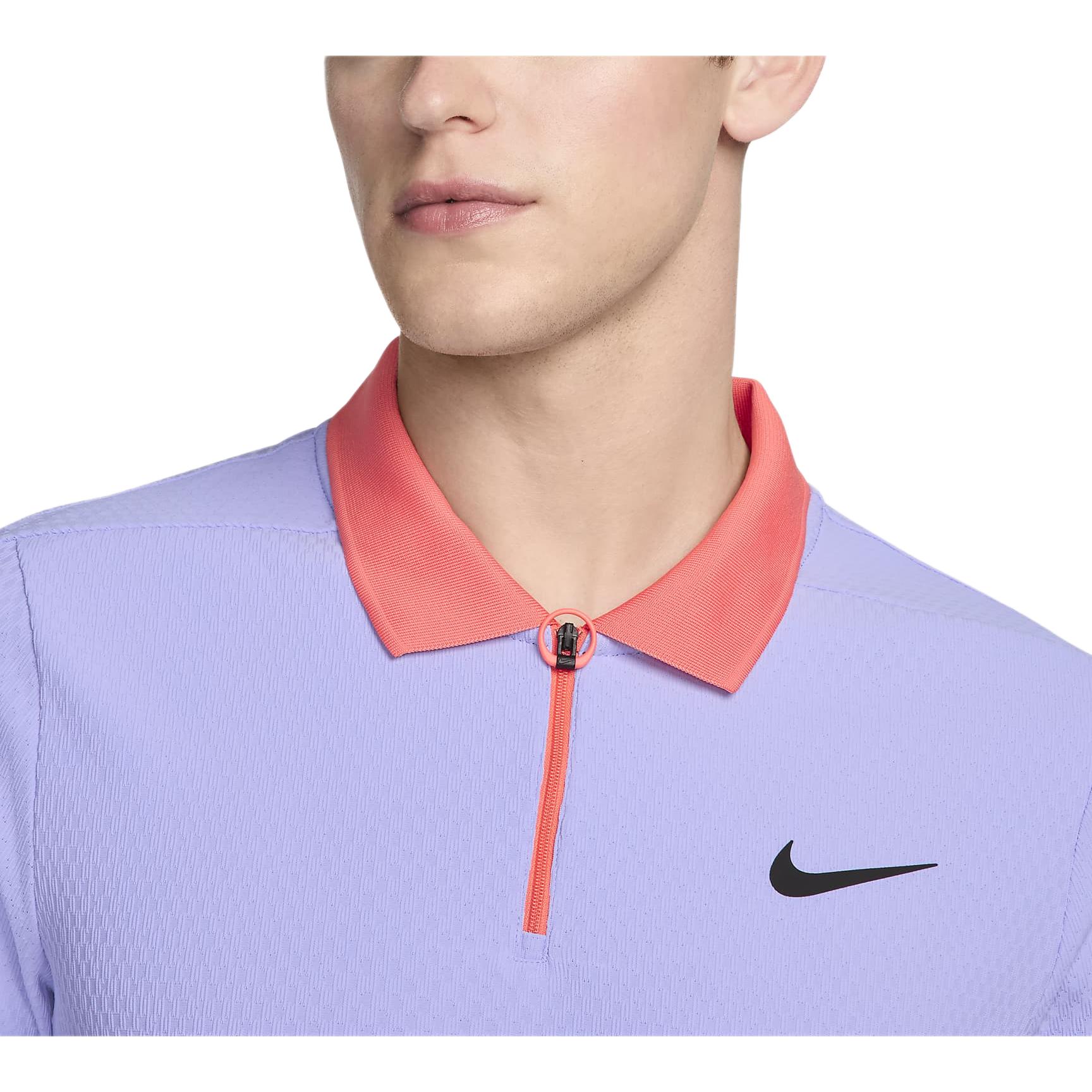 

Nike Court Slam Tennis Logo Fashion Comfortable Casual Breathable Short Sleeve Polo Shirt Men tops Purple FQ2015-580 XL