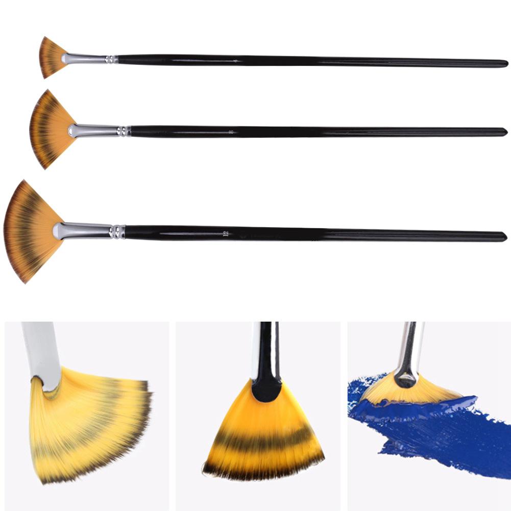 

Кисть для рисования Нейлоновый ворс Березовая ручка Веерная форма Гуашь Акварель Рисовальная ручка Искусство