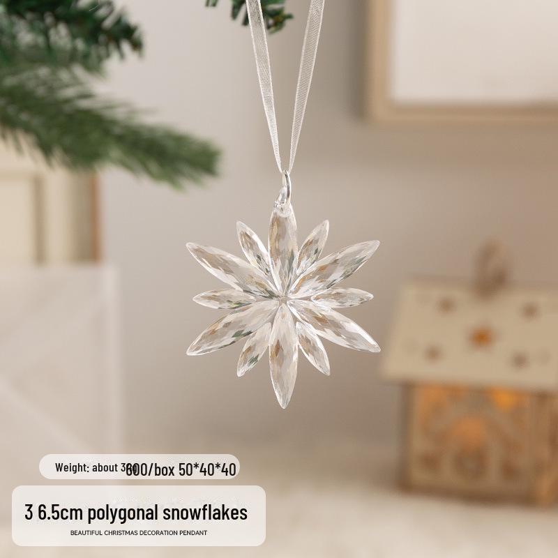 Adornos de Copo de Nieve de Cristal: Decoraciones Creativas para Árbol de Navidad y Boda