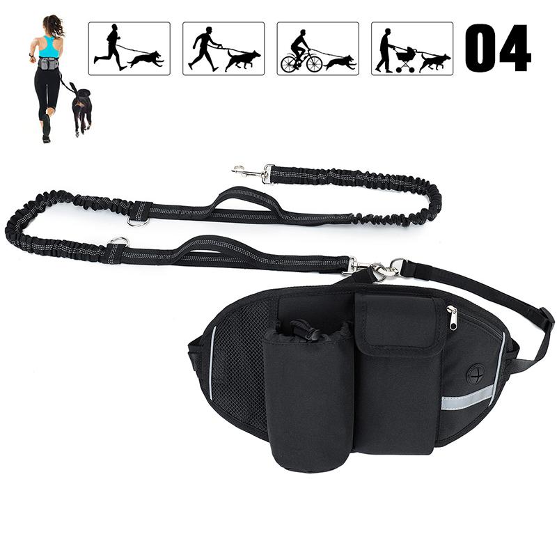 

Retractable Dog Walking Waist Bag Adjustable Reflective Running Leash Puppy Training Pouch Outdoor Hands Free Dog Traction Rope чёрный
