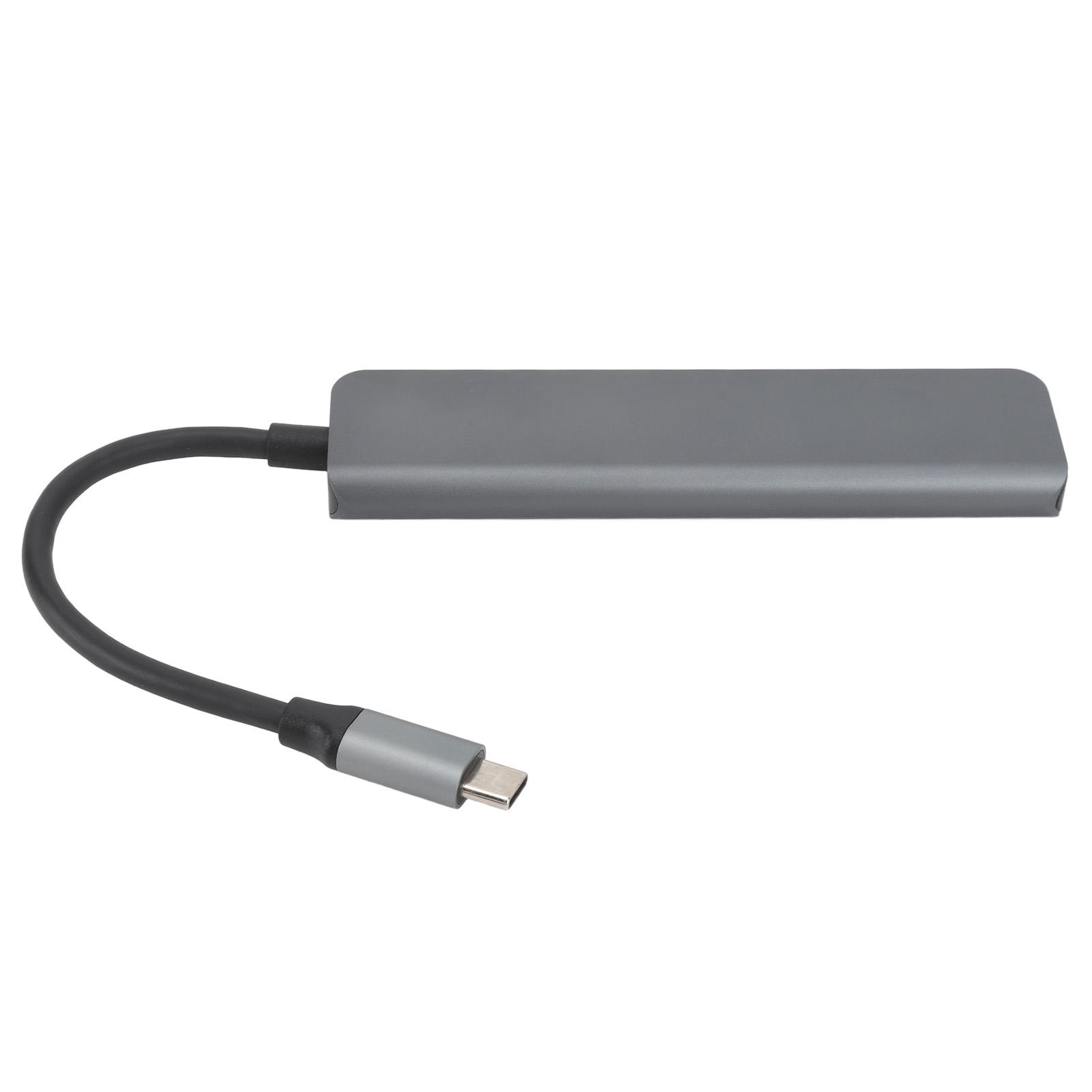 

Док-станция USB C с несколькими портами, высоким тепловыделением, стабильной передачей данных 4K 30 кадров в секунду, мощностью 87 Вт, 6 в 1 USB