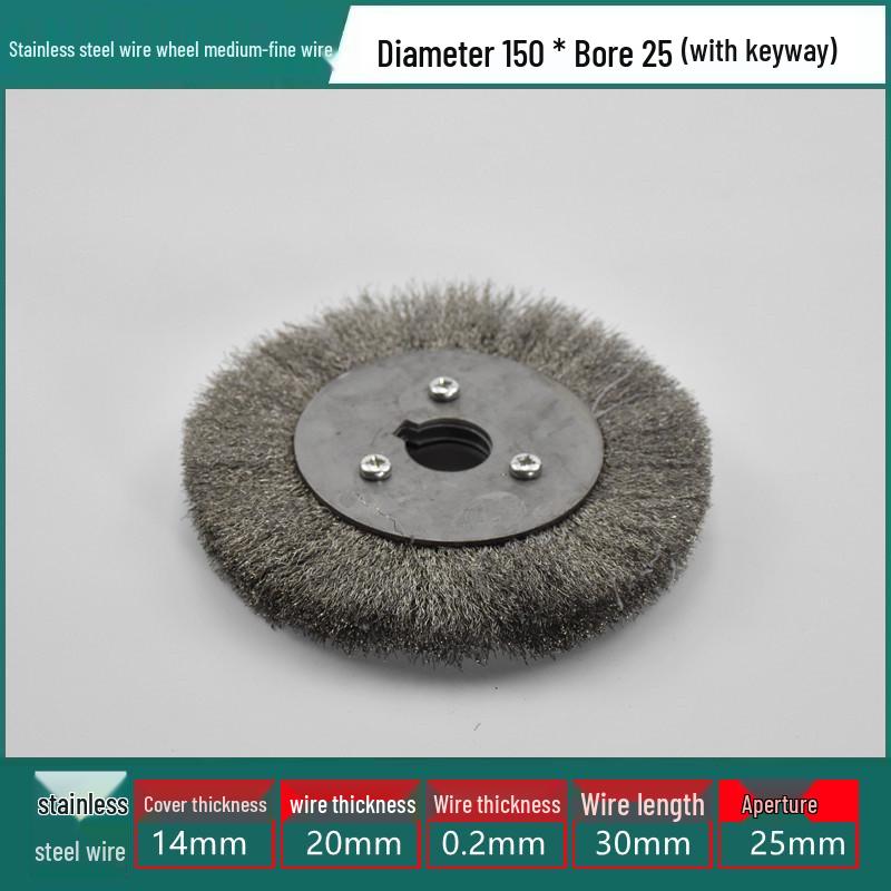Stainless Steel Wire Brush Wheel for Sanding, Rust Removal, Deburring, Polishing, Grinding