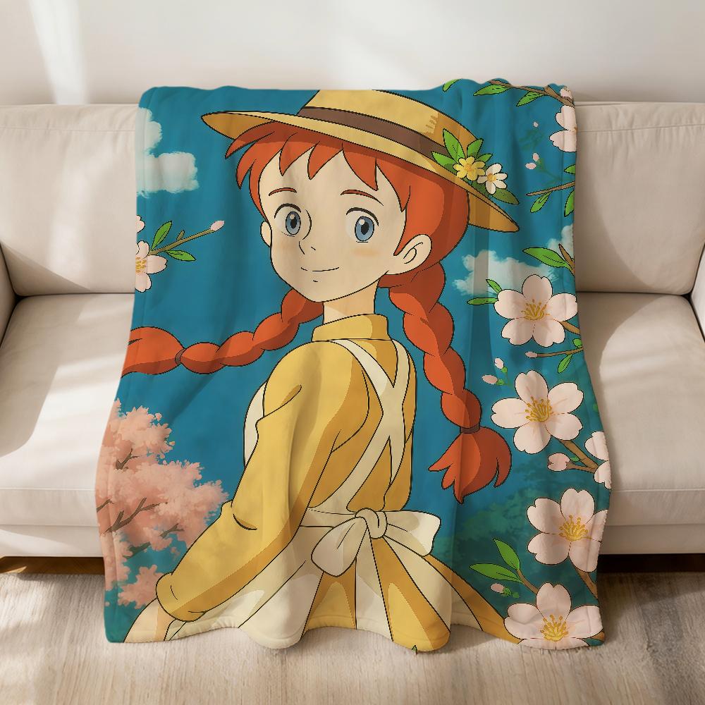 Classic Anime A-anne Of Green Gables Flannel Soft Warm Plush Blanket Sofa Living Room Pet Hogar Bedroom Gift Home Car Portable