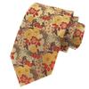 WHITE FANG Men's Floral Print Necktie, Solid Color, Suitable for Suits, Business, and Casual Wear, Stylish, Machine Washable, NC018 (07: Beige 281)