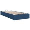 Ottoman Bed without Mattress Blue 90x200 cm Fabric