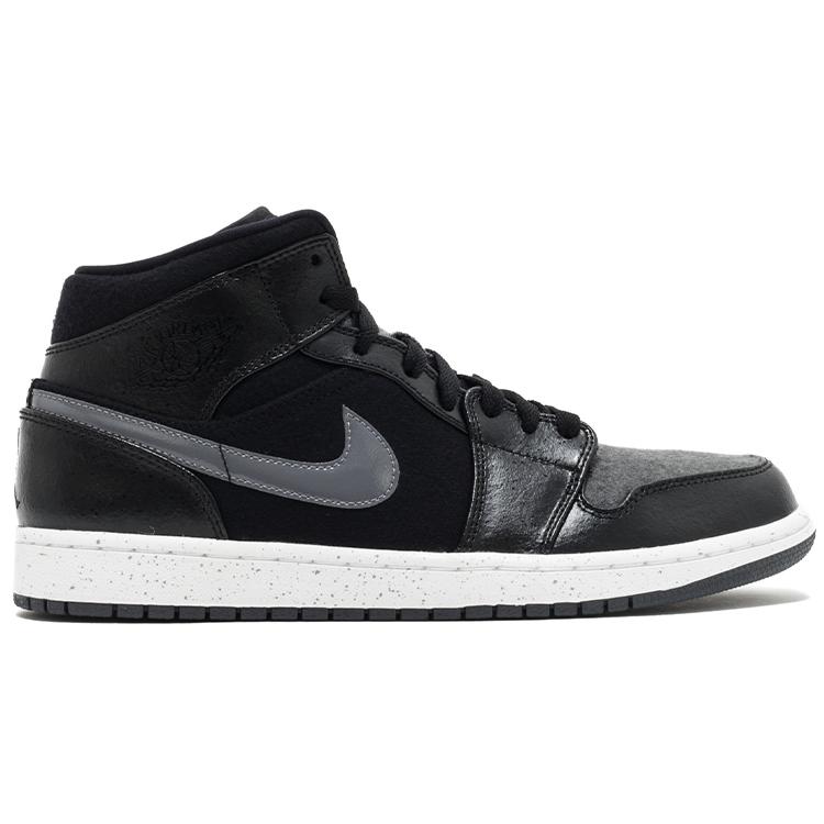 Jordan 1 Mid Premium Winterized Black Grey 852542-001