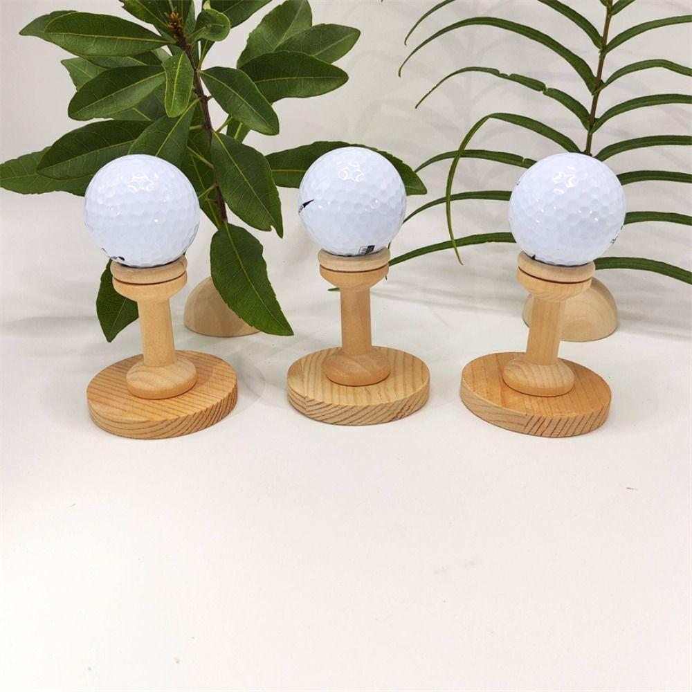 3Pcs Wooden Golf Ball Tees Easy To Install Golf Tennis Ball Support  Golf Tennis