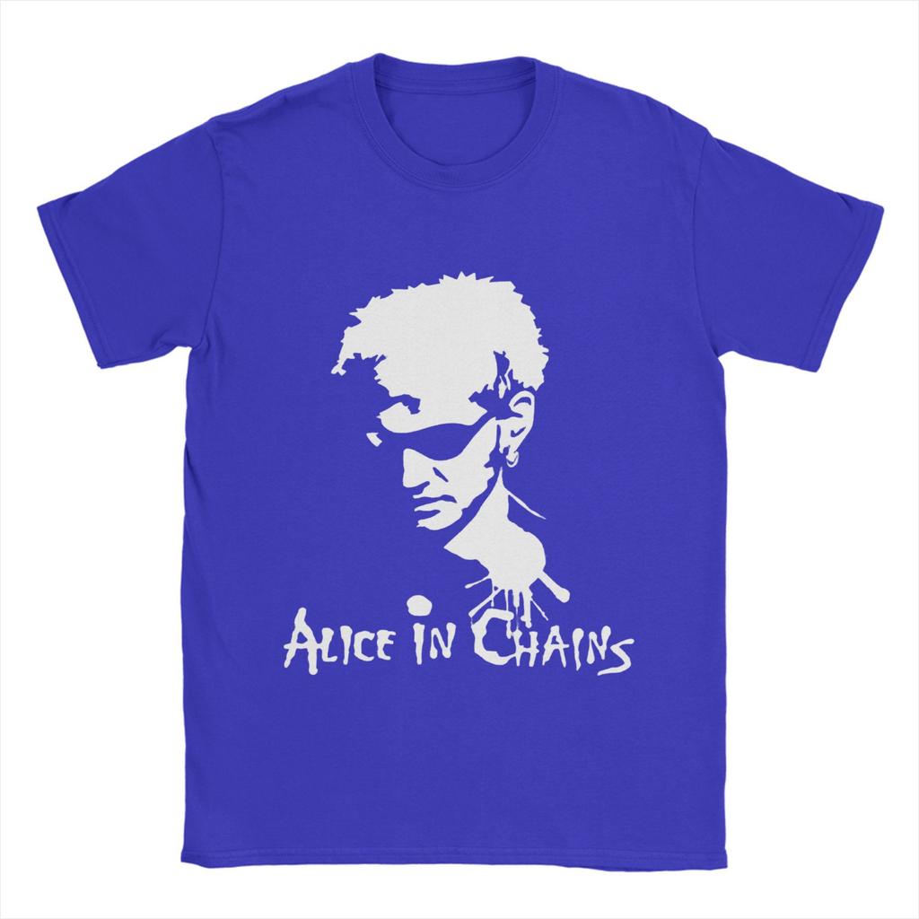 Alice in Chains Band Men's T Shirts Cool Tees Short Sleeve Crew Neck T-Shirt 100% Cotton 4XL 5XL Tops