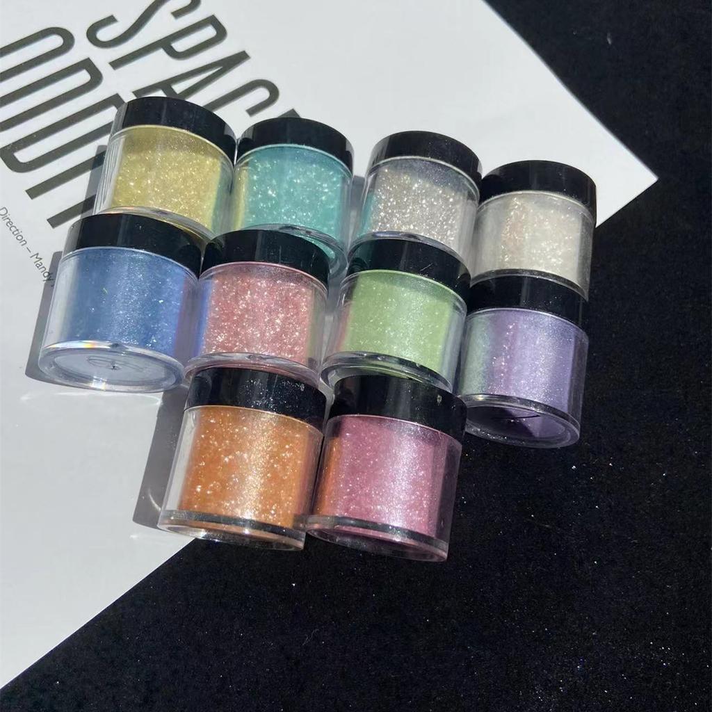 Nail Art Aurora Neon Powder Diy Handmade Nail Art Polarized Opal Powder Shiny Bottled Glitter Powder