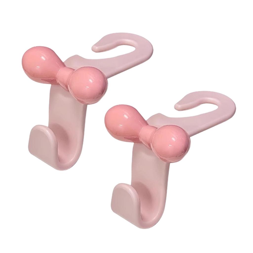 Pack of 2 Practical Multipurpose Rear Seat Car Hook Bowknot Design Easy Install for Storage Organizer and Decoration