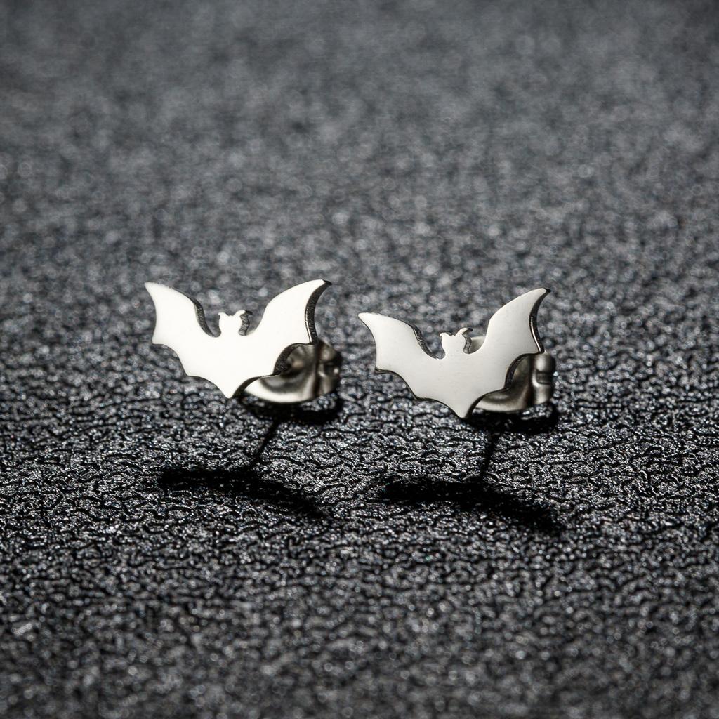 horrible halloween vampire bat earrings for teens stainless steel simple stud earrings premium jewelry Festival party gifts