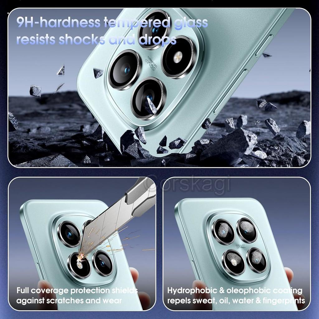4Pcs Metal Ring+Tempered Glass Camera Protector Lens Redmi Note 15 Pro+ 5G Note 15 Pro 4G 5G POCO M8 Pro M8 5G Protection Film