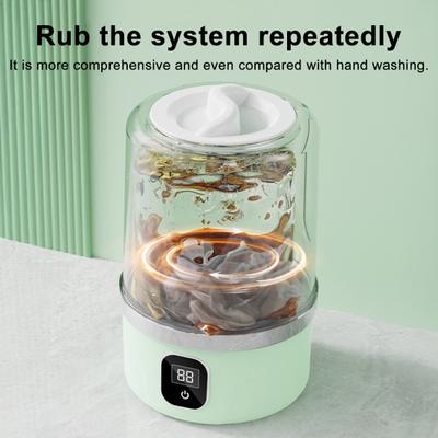 Lavadora de Roupa Íntima Portátil Recarregável Sem Fio Mini Máquina de Lavar Roupa de Viagem Mini Lavadora com LED