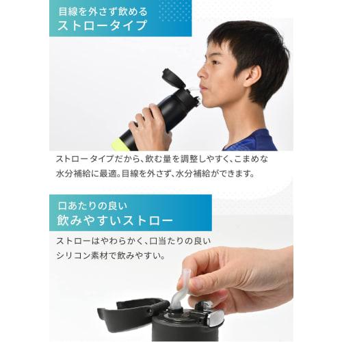 The-peacock Thermos Industry (The-peacock) Peacock Water Bottle with Straw, Large Capacity 900ml, Insulated Sports Drink Compatible, One-Touch Mug Bot