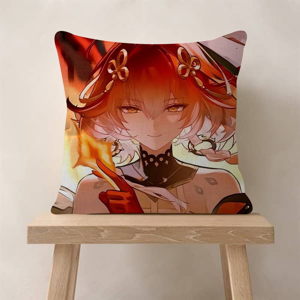 Games Wuthering Waves Pillow Cover Sofa Cushion Cover Home Room Decoration Children Gift