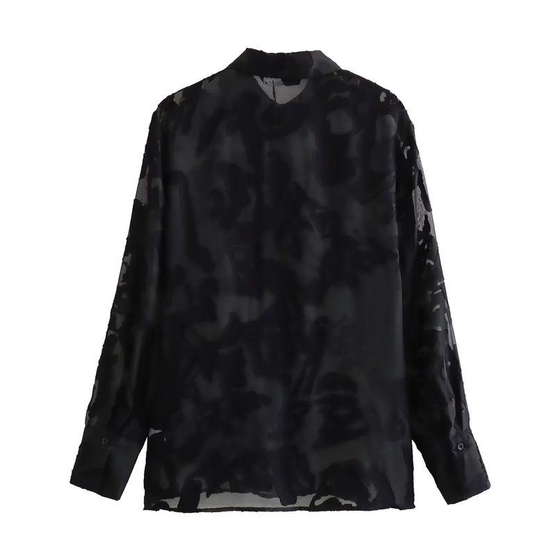 Jnleaog Autumn New Women's Clothing Fashion Style French Retro Patchwork Fabric Shirt 7484161 800