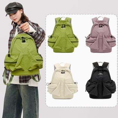 Solid Color Backpack Women's Commuter Short Trip Backpack Mountaineering Bag