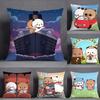 Cartoon BBubu Cute DDudu Pillow Case Square DoubleSided Printing Sofa Cushion Cover Pillowcase Bedroom Bedside