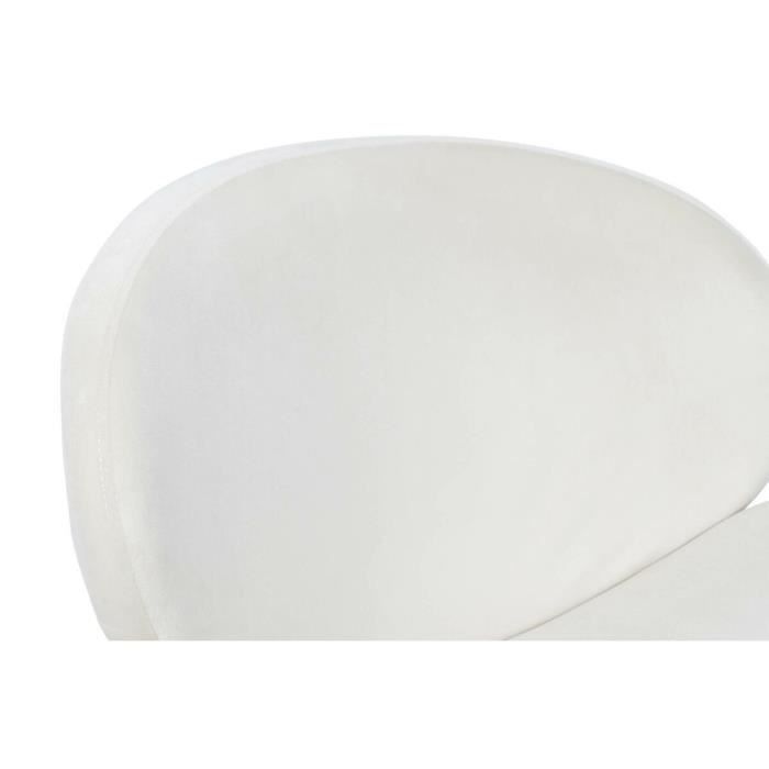 Chaise 63 X 57 X 73 Cm Mousse Doré Métal Bois Blanc