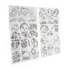 Heat Shrink Sheets 8 Pcs Hand Painted   Printing with Pattern Filling for Kids Craft School Project   Ornaments
