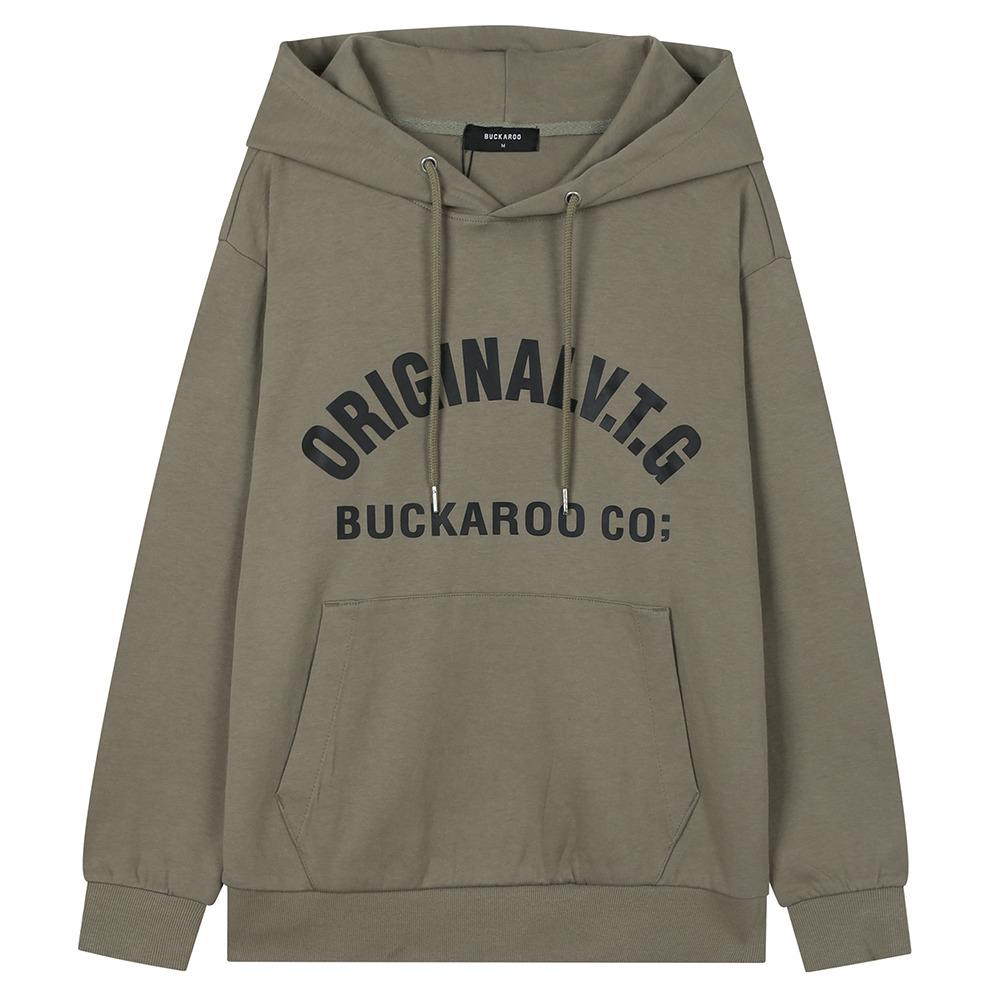 Burkeru Cp Double-Sided Logo Hoodie Khaki Gray Khaki Grey_M