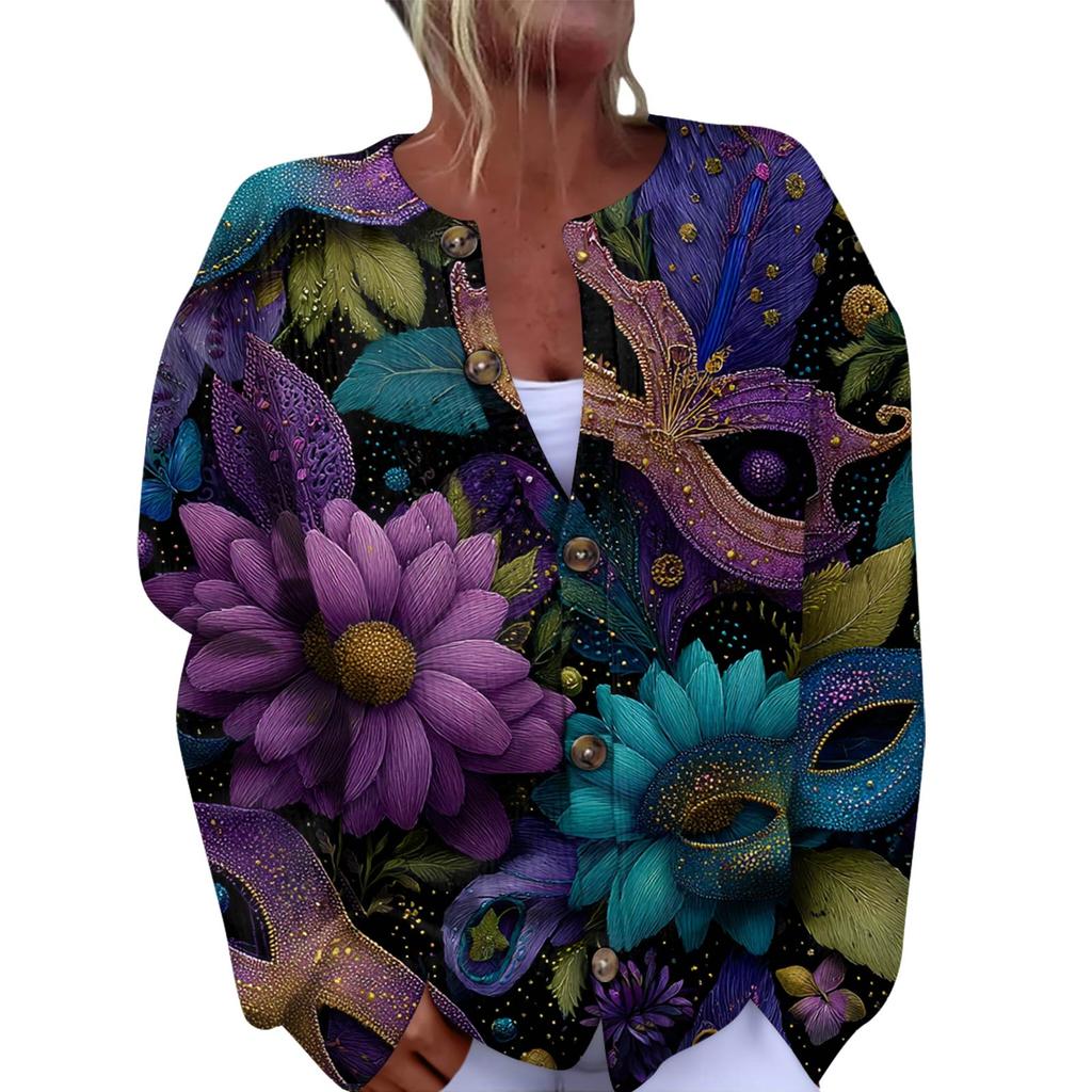 Жіночий модний фестивальний в'язаний кардиган з довгими рукавами та застібкою на ґудзики