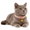 Adjustable Cat Collar Soft Pet Collar with Removable Bell Plain Color Pet Collar for Small Dogs Cats Kitten Outdoor Walks Safety
