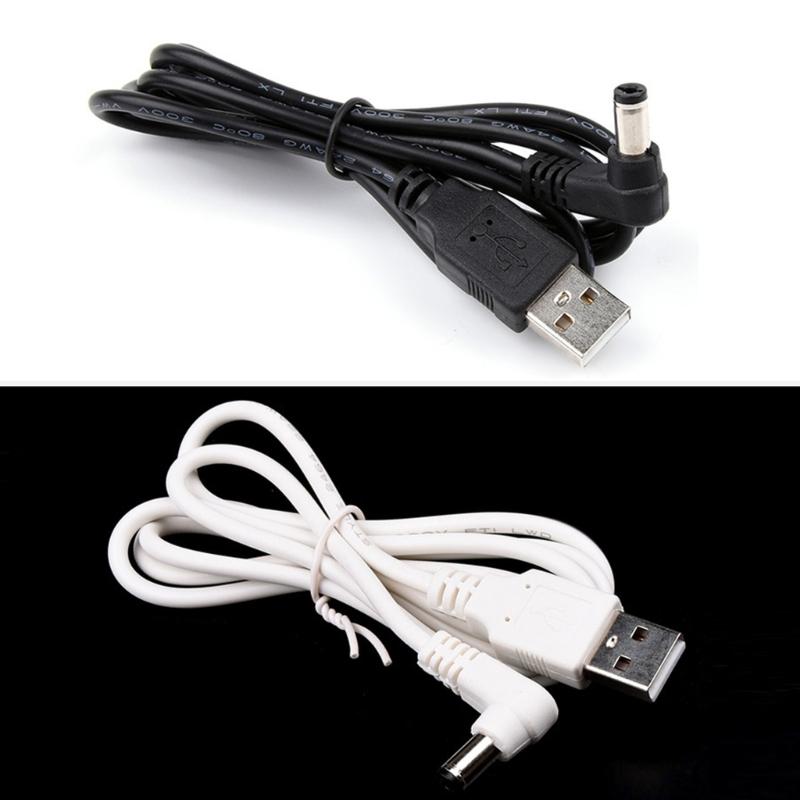 USB To DC5.5x2.5mm Adapter Cable Safe Charging Power Cable DC5.5x2.5 Cable Straight / Curved Head Multiple Protections