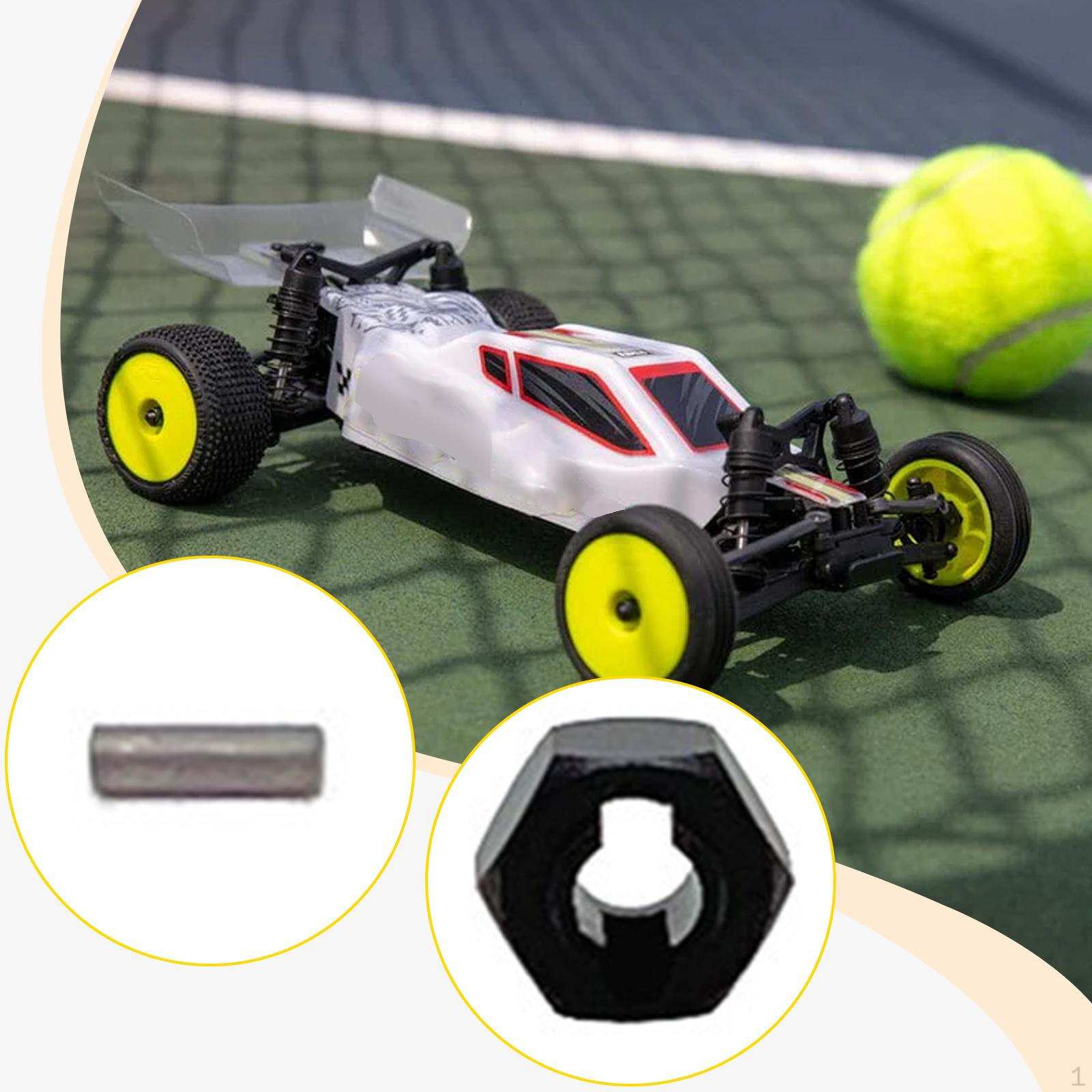 

4 Pieces 7mm Hex Wheel Hub Adapter,Metal Sturdy Replacement,Compact Accessories RC Car Upgrade Part чорний