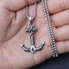 New European and American Navy Style Men's Retro Anchor Pendant Necklace for Boyfriend
