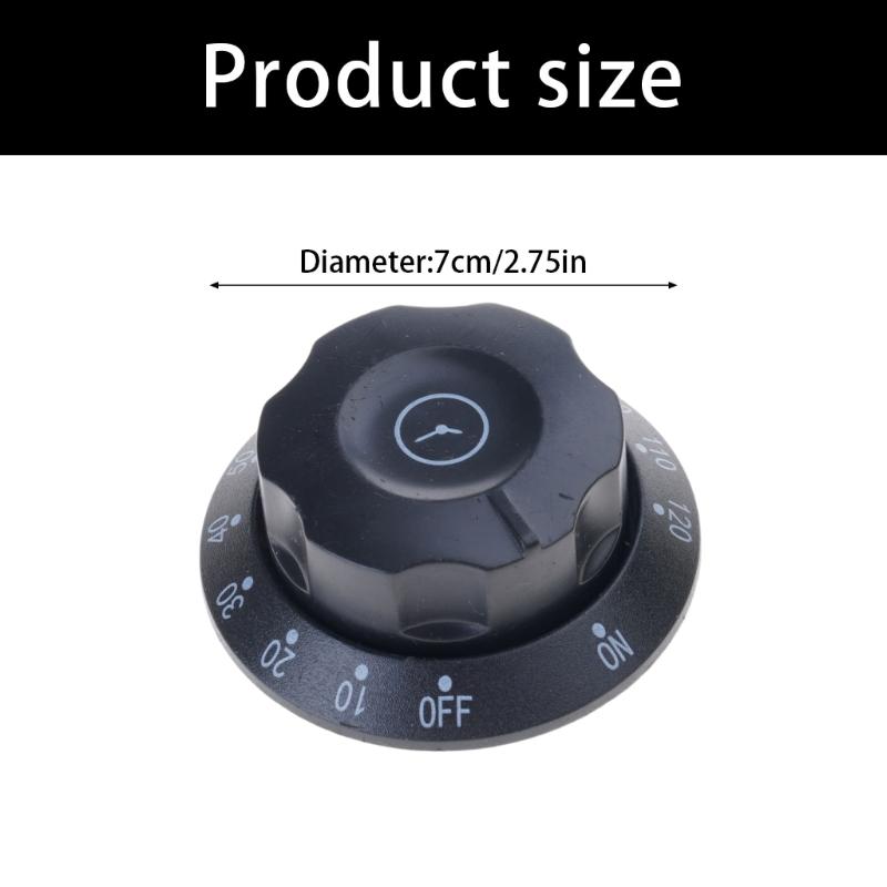 120 Minutes Mechanical Timers Replacement Set Including Knob and Mounting Screws for Chargers Timers Compatibility