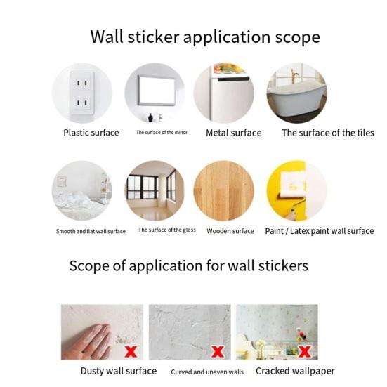 3Pcs Half Sun Wall Stickers, Self-Adhesive Removable Wall Decals, Waterproof And Scratch-Resistant Wall Decals for Bedroom Living Room Nursery Decor