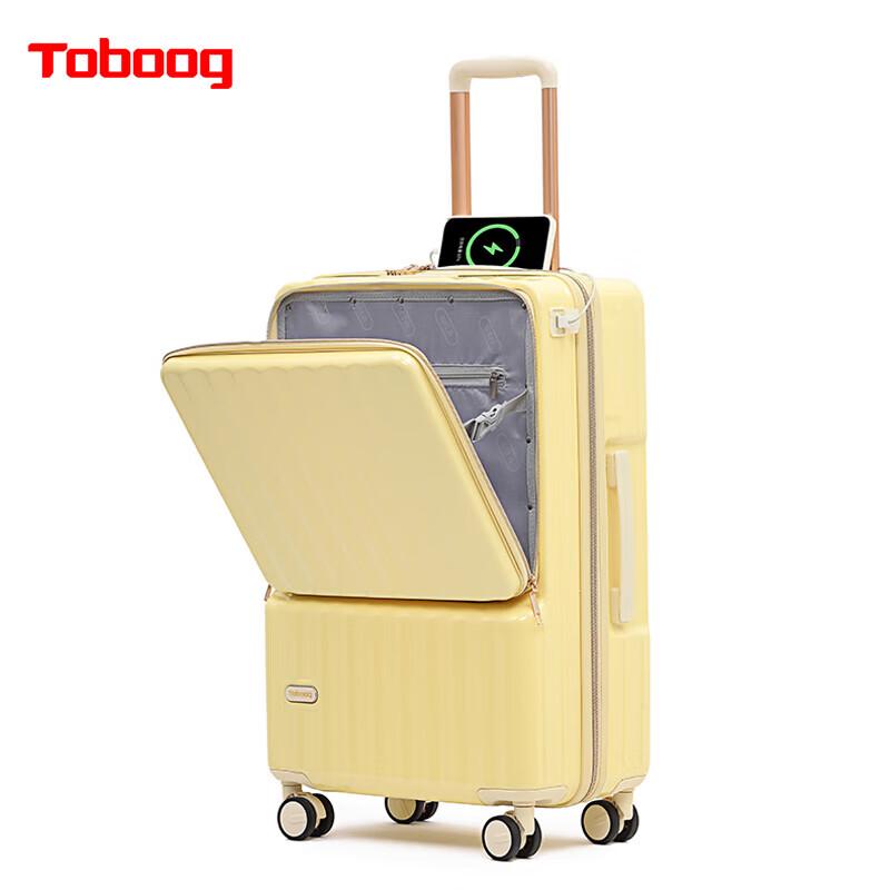 TOBOOG Hardshell Spinner Luggage with Front Opening 24 inch
