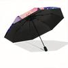 1pc Cute Axolotl Automatic Opening and Closing Umbrella - Lightweight 3-Fold Design, Suitable for Fans, Travel, Daily Use - Official Product, Int