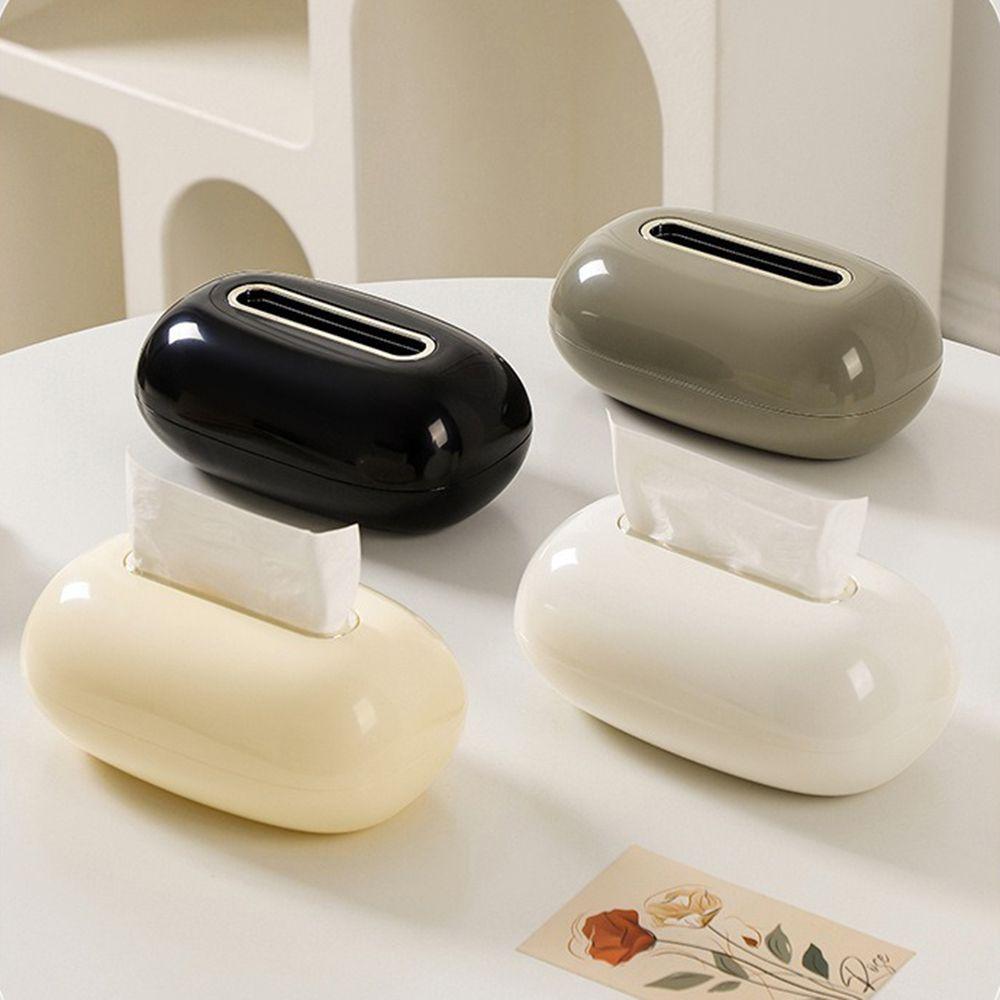 Creative Design Oval Tissue Box Non-slip Base Desktop Tissue Dispenser Dining Table
