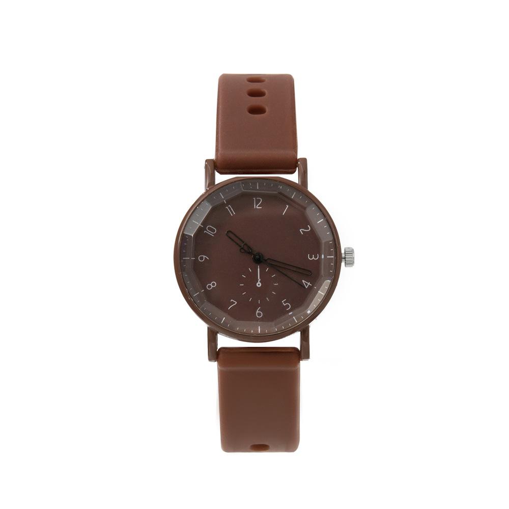 Trendy Women's Quartz Wristwatch with Silicone Strap - Stylish, Versatile, and Casual for Students