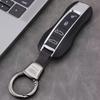 For Cadillac Logo ATS BLS CT4 CT5 CTS ESCALADE SLS SRX XT5 XT6 XTS Luxury Keychain Car Key Holder Leather Alloy Rings Pendant