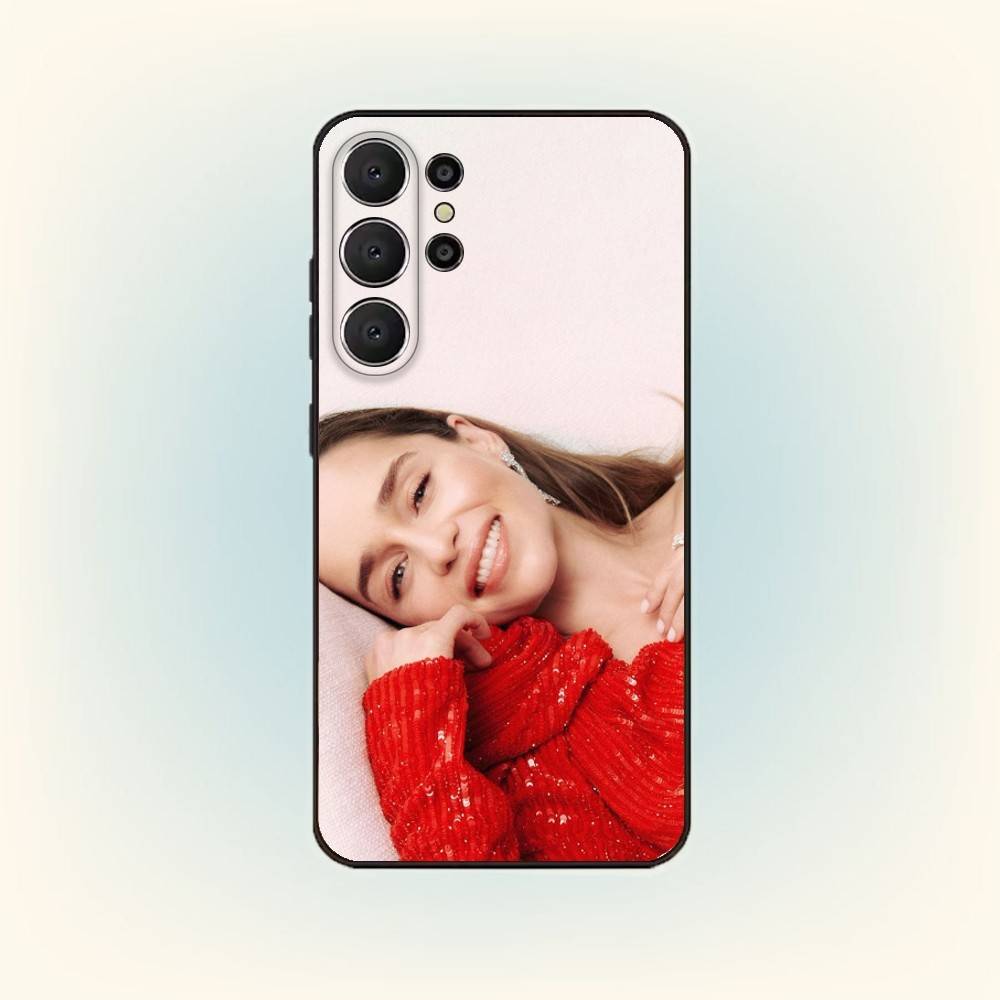 E-Emilia C-Clarke Actress Phone Case For Samsung S26,S25,24,23,22,30,21,10,9,Ultra,Plus,Lite,FE Soft Black Case