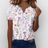 Topuri de vară pentru femei Bluză cu nasturi pentru femei Tricouri casual elegante cu decolteu în V